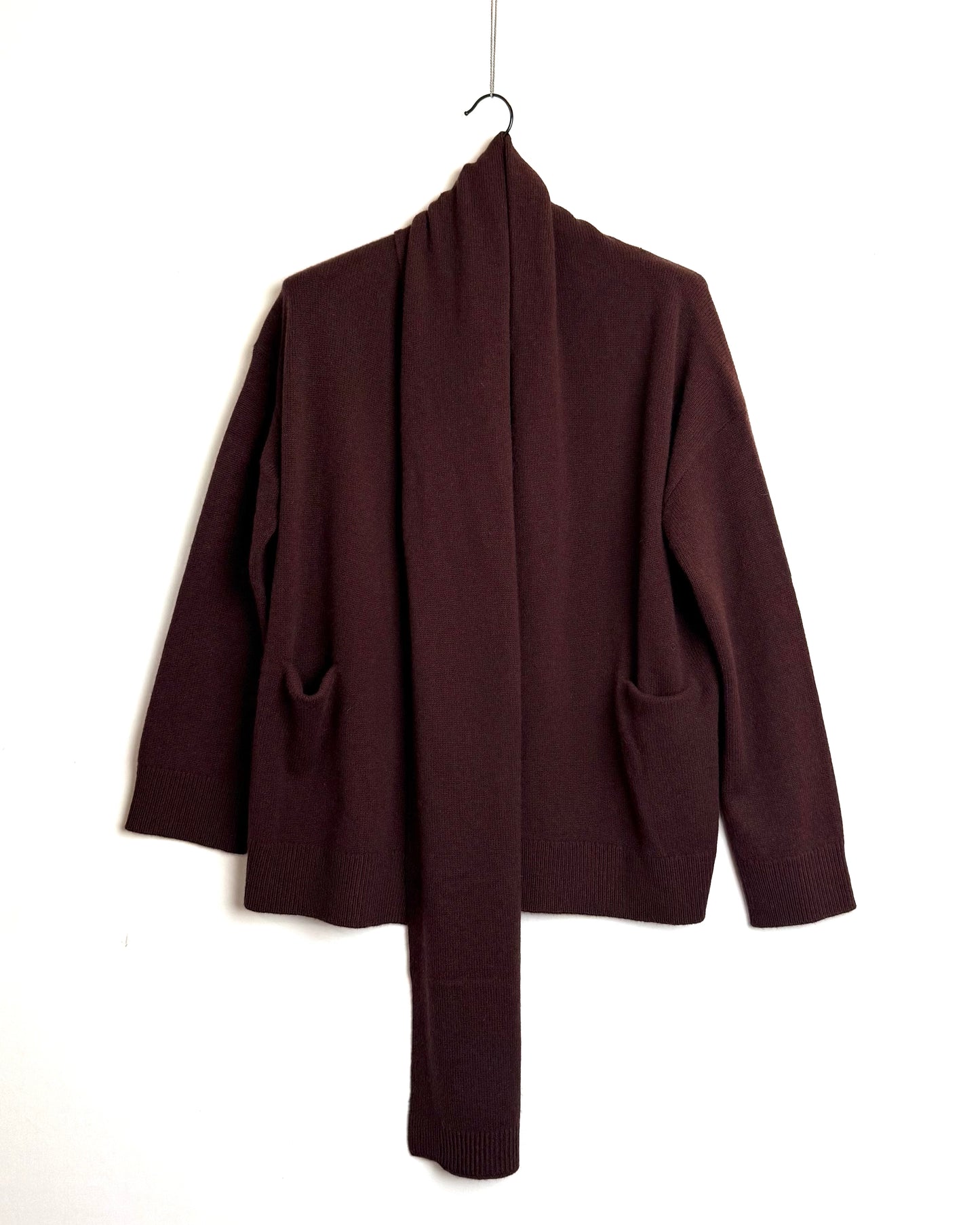 Pure relaxed scarf jacket