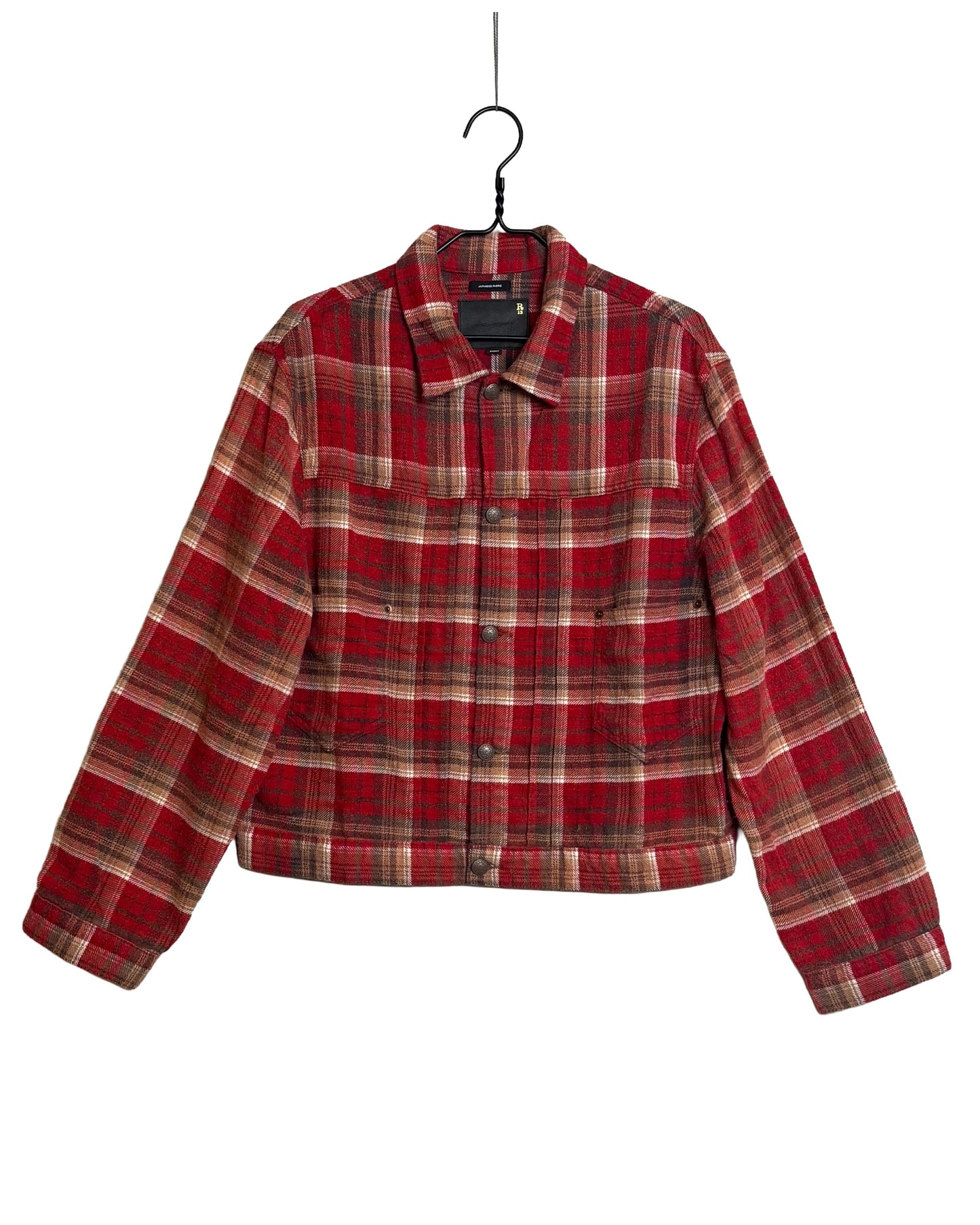 Relaxed pleated trucker jacket