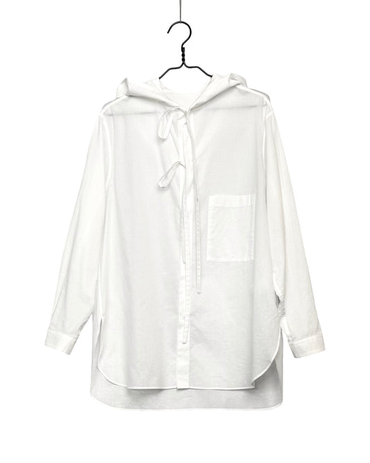 O-hooded blouse