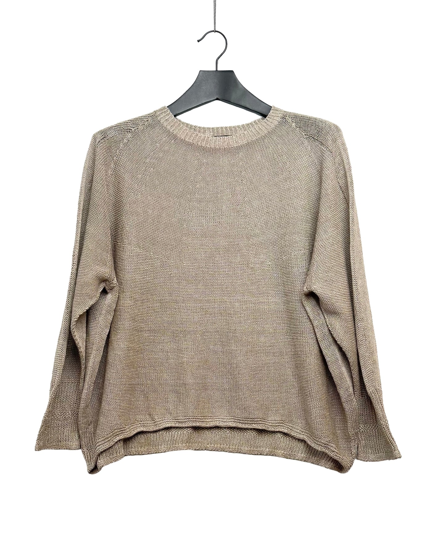 Normandy linen crew neck pullover