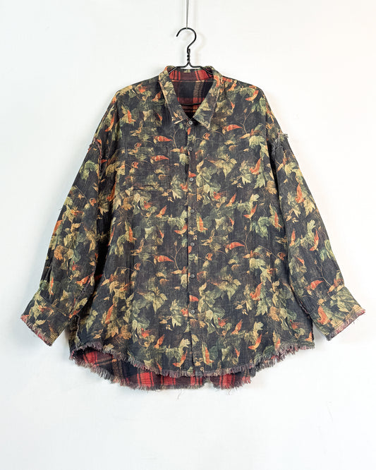 Reversible drop neck shirt
