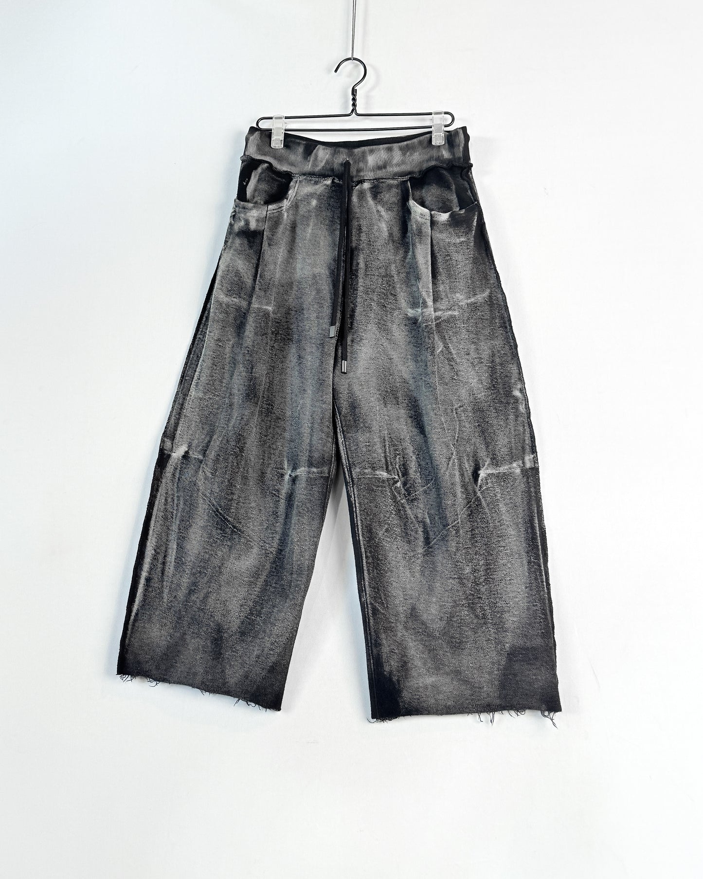 Cropped pleated sweatpant