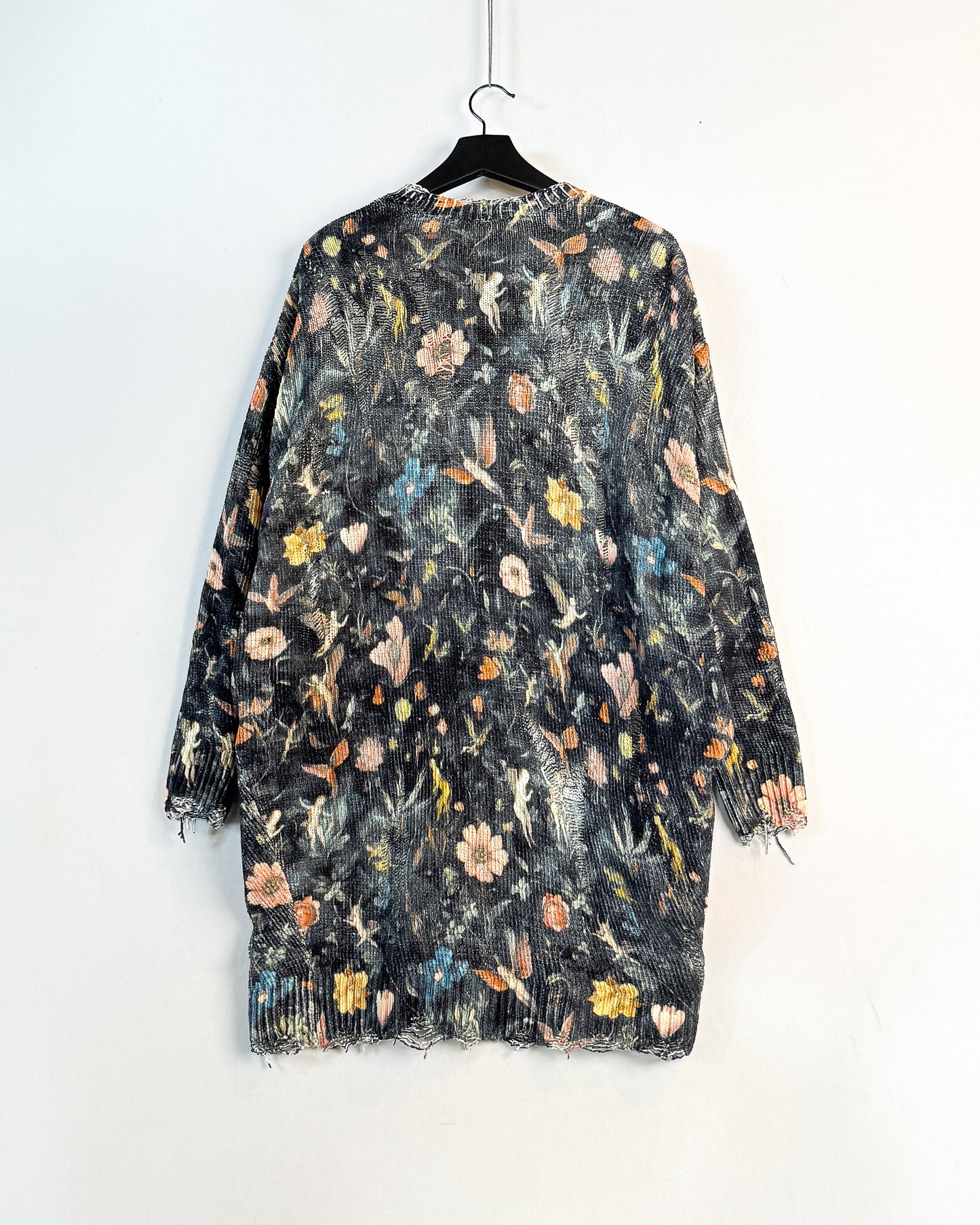 Printed grunge sweater dress