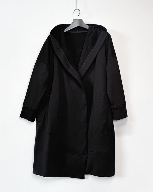 Cashmere touched hooded jacket