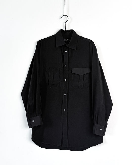 I-shoulder loop work blouse