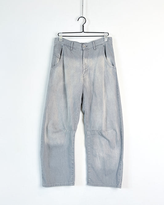 U-wide pants with gusset
