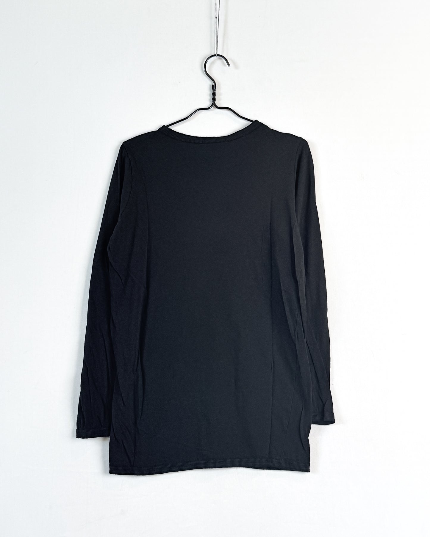 Gauze jersey mix crewneck pullover