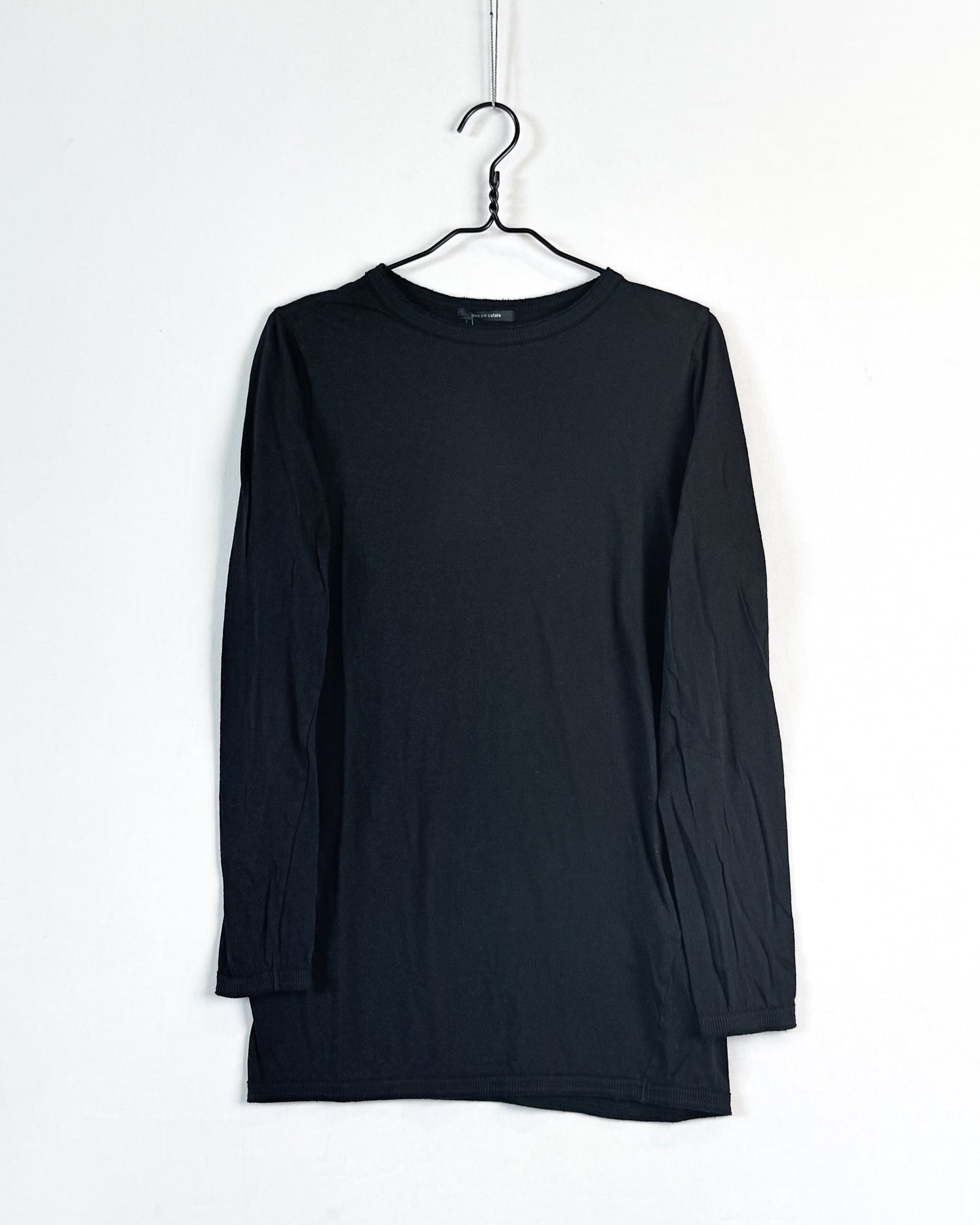 Gauze jersey mix crewneck pullover