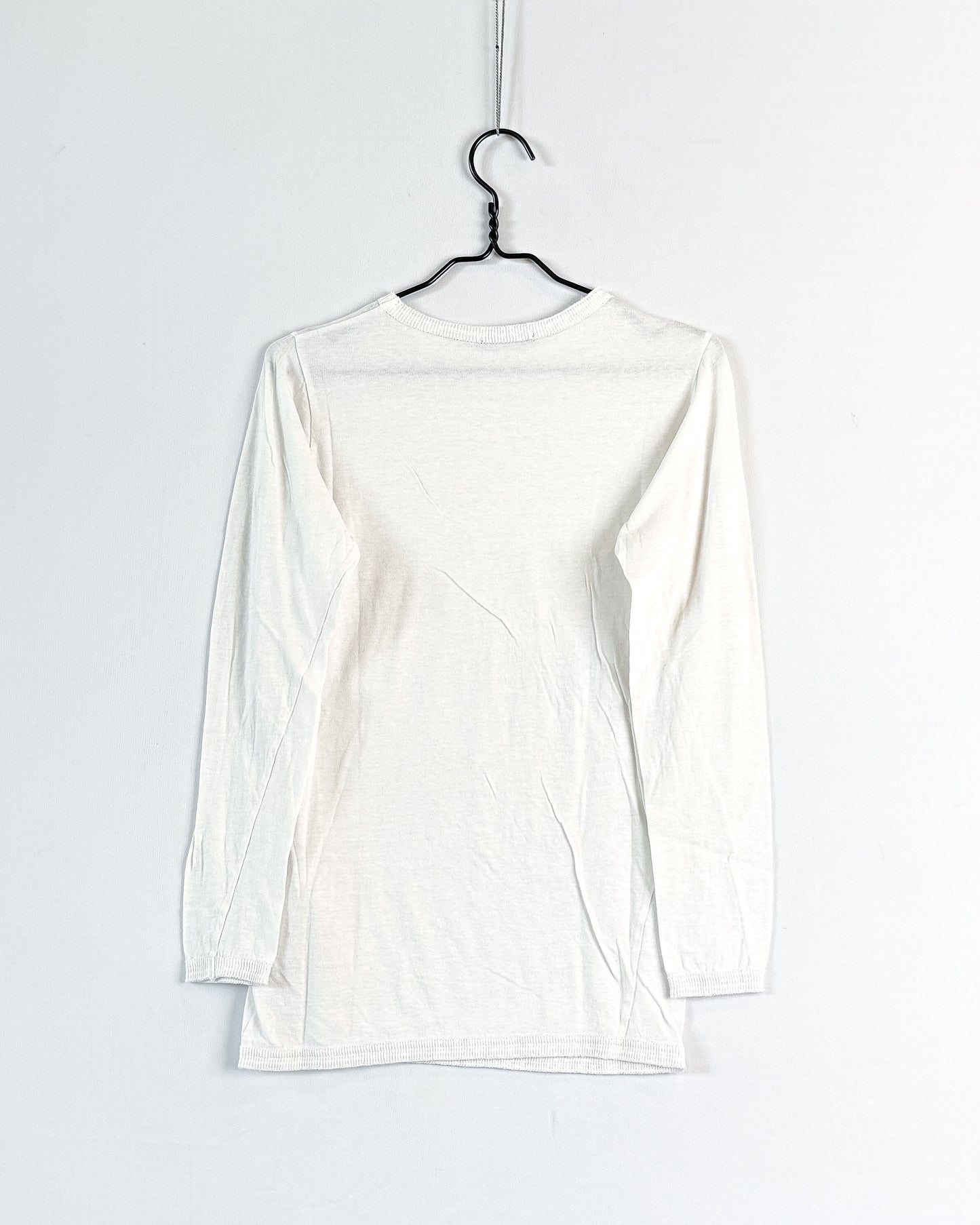 Gauze jersey mix crewneck pullover