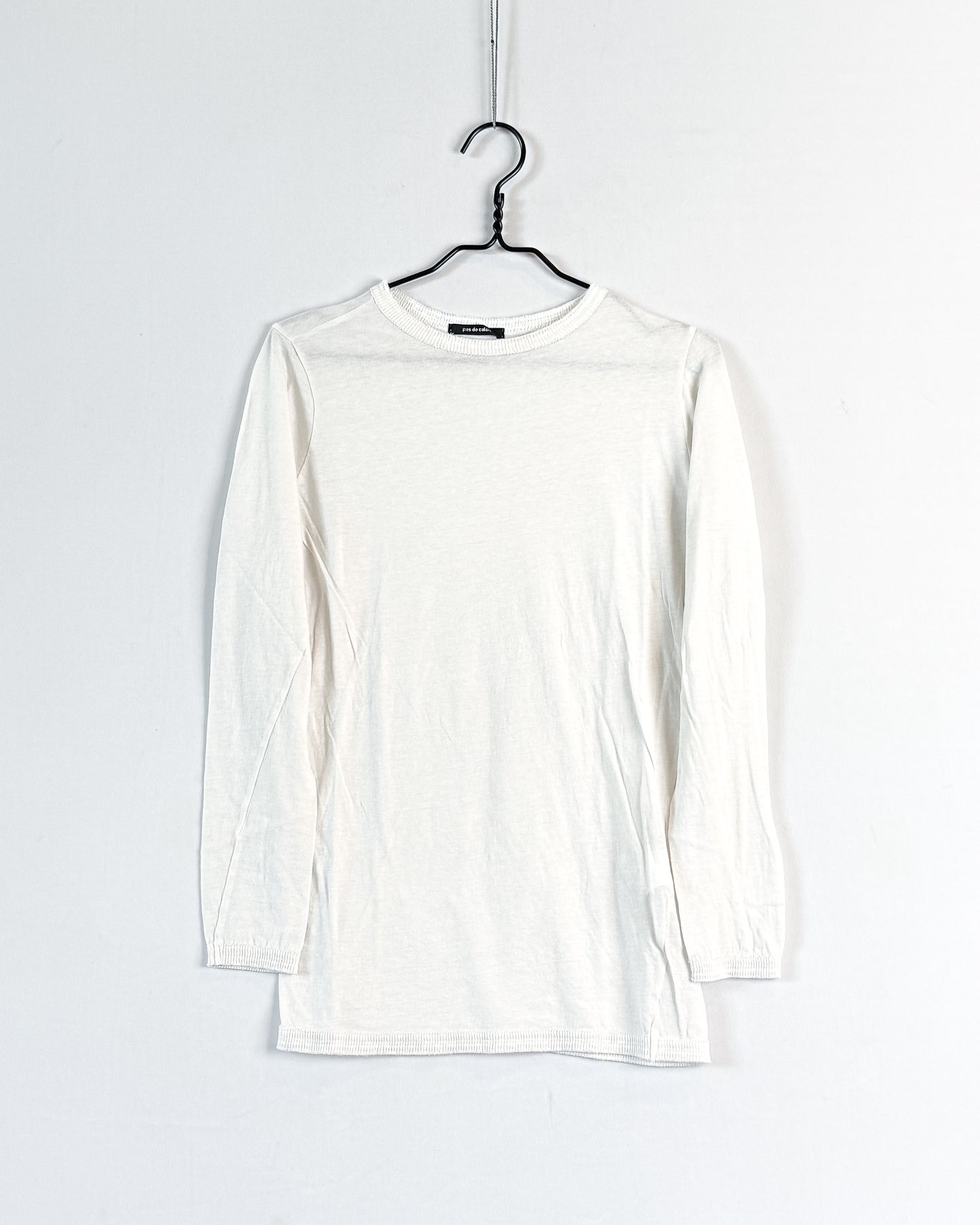 Gauze jersey mix crewneck pullover