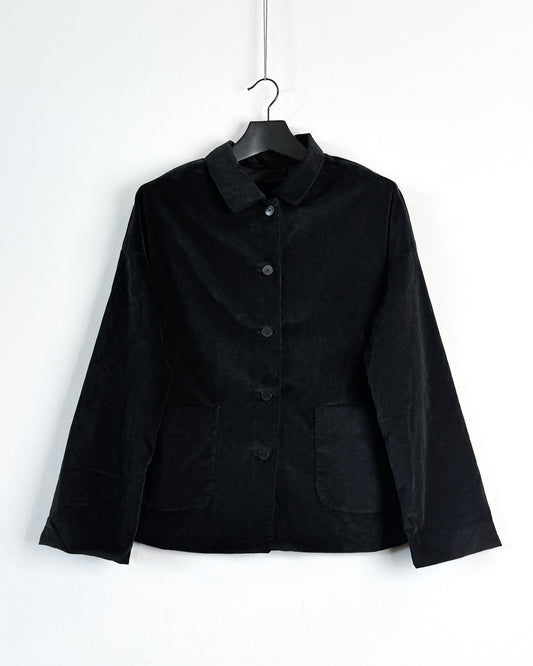 Shirt loose blazer velvet